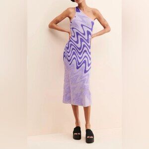 House of Sunny Wannabe Hockney Parma Violet Dress US 8 UK 12